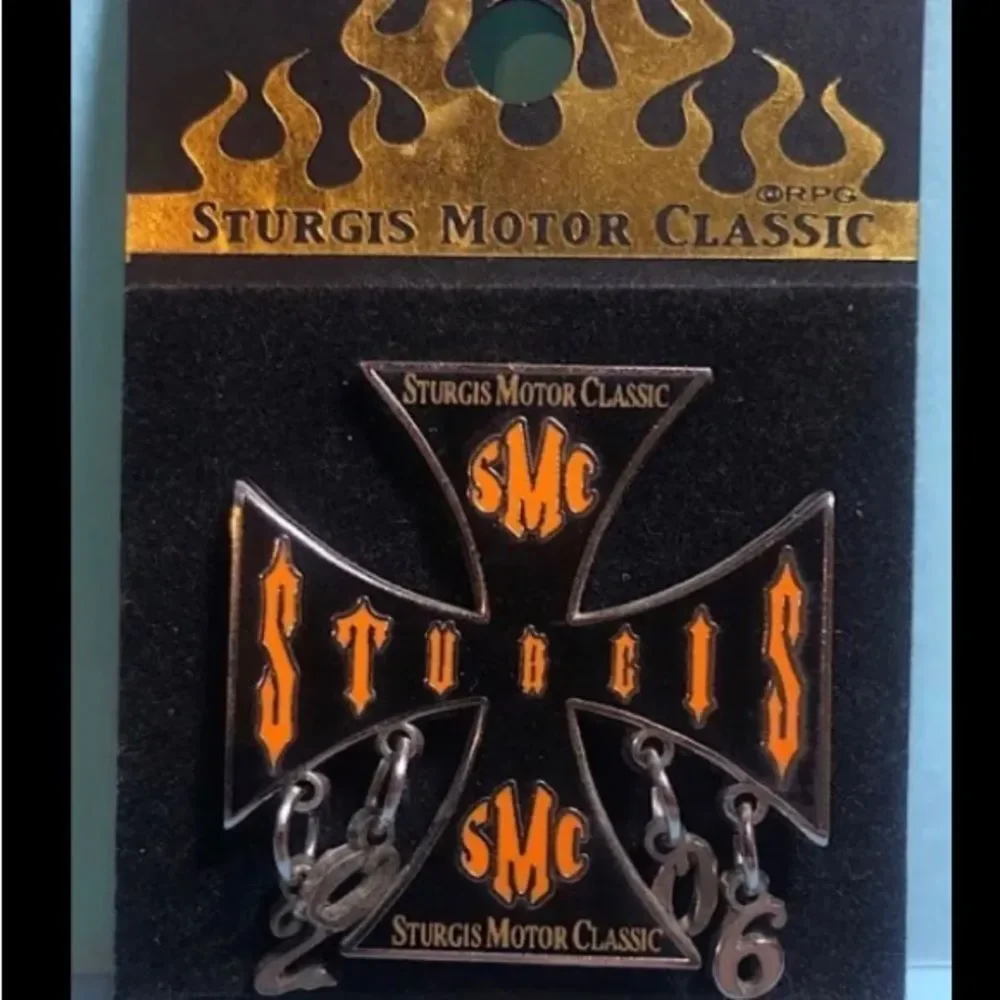 3 Pins & Patch 2006 Sturgis Black Hills Motorcycle Rally Jacket or Hat Pin NOS